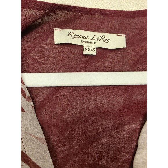 Ramona LaRue By Arianne XS Bamboo Print Kimono Sleeve Set Flowy Wide Leg - Picture 6 of 8